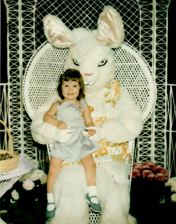 Sinister bunny with girl