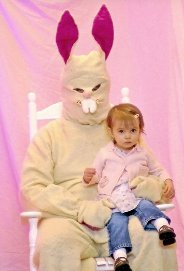 easter bunny with hole eyes